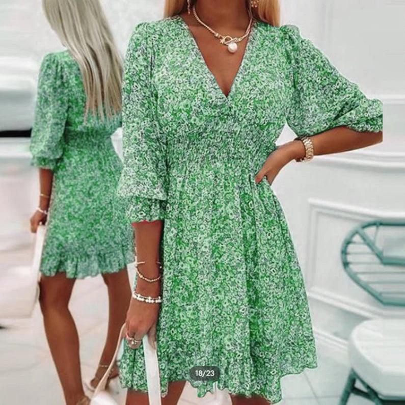 Sunna - Eleganten Cvečni Oblek