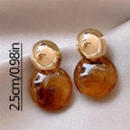 Pendientes Colgantes Aurélie Amber | Oro