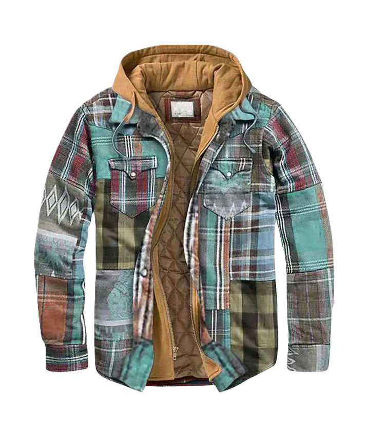 Alain™ | Blazer iz patchwork karir