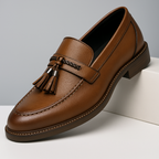 Mocasines de cuero con borlas