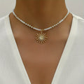 Collar Sol Dorado con Estilo Bohemio Impermeable