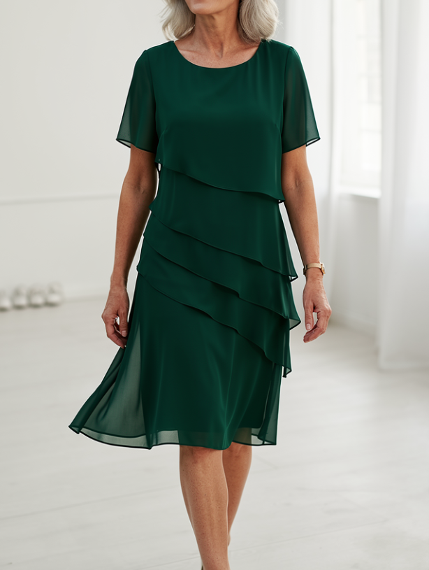 Linda | Elegantna in Udobna Obleka z Volančki