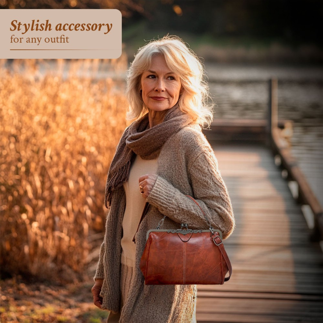 Lily™ | Retro Chic Usnjena Torba
