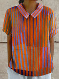 Nina | Camisa a Rayas Geométrica