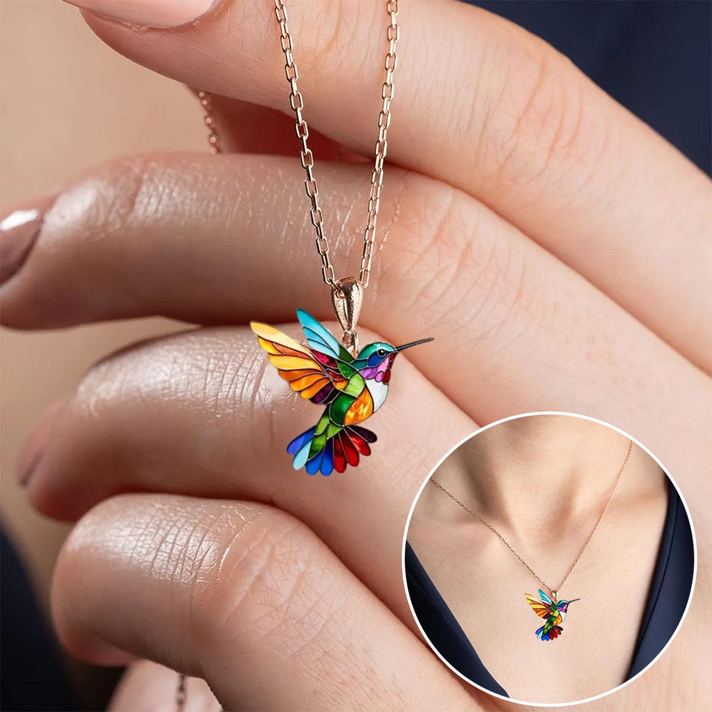Collar de Colibrí con Pendientes de Regalo
