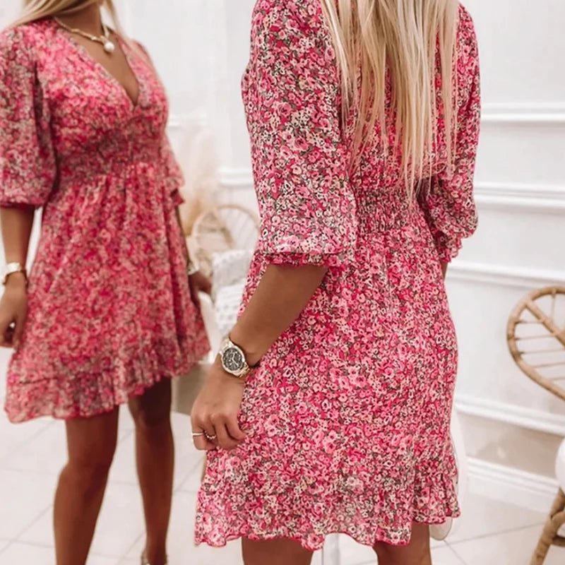 Sunna - Eleganten Cvečni Oblek