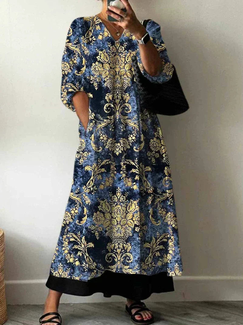 Elegantna Natisnjena Obleka Sarah