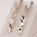 Pendientes elegantes rectangulares oro y plata