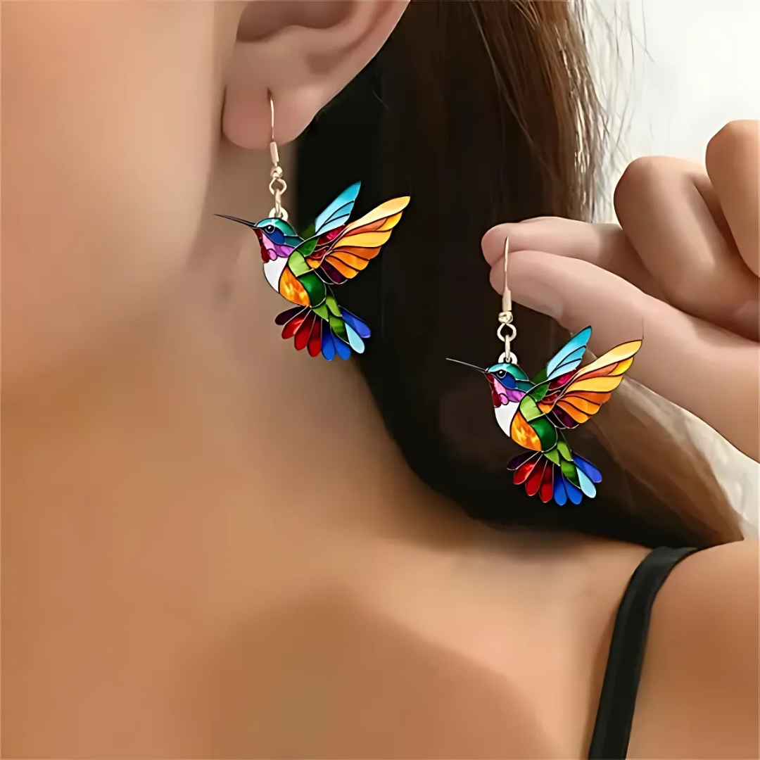 Collar de Colibrí con Pendientes de Regalo