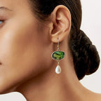 Pendientes Vintage de Piedras Naturales en Plata