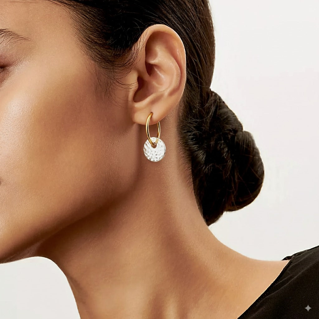 Pendientes en Oro y Plata Vintage
