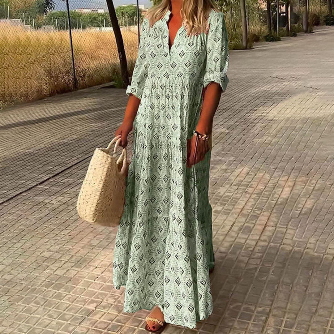Nora - Eleganten Boho Maxi Obleka
