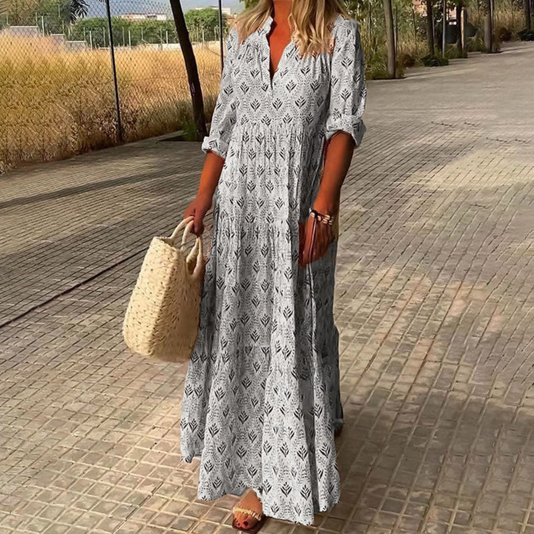 Nora - Eleganten Boho Maxi Obleka