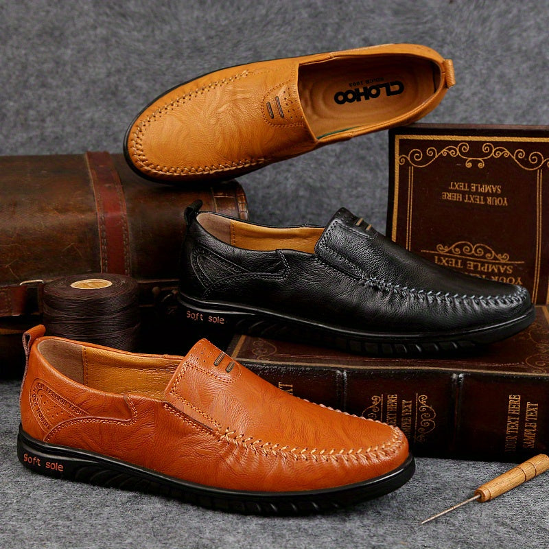 Elegantes mocasines de cuero