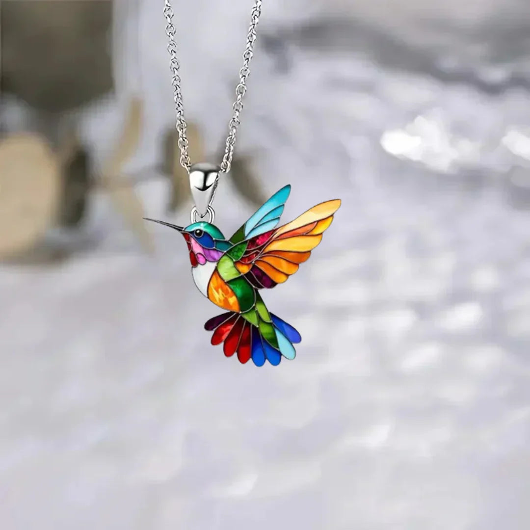 Collar de Colibrí con Pendientes de Regalo