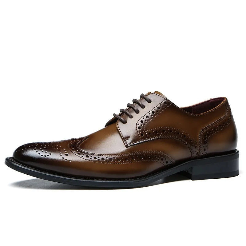 Zapatos Oxford de cuero de alta calidad