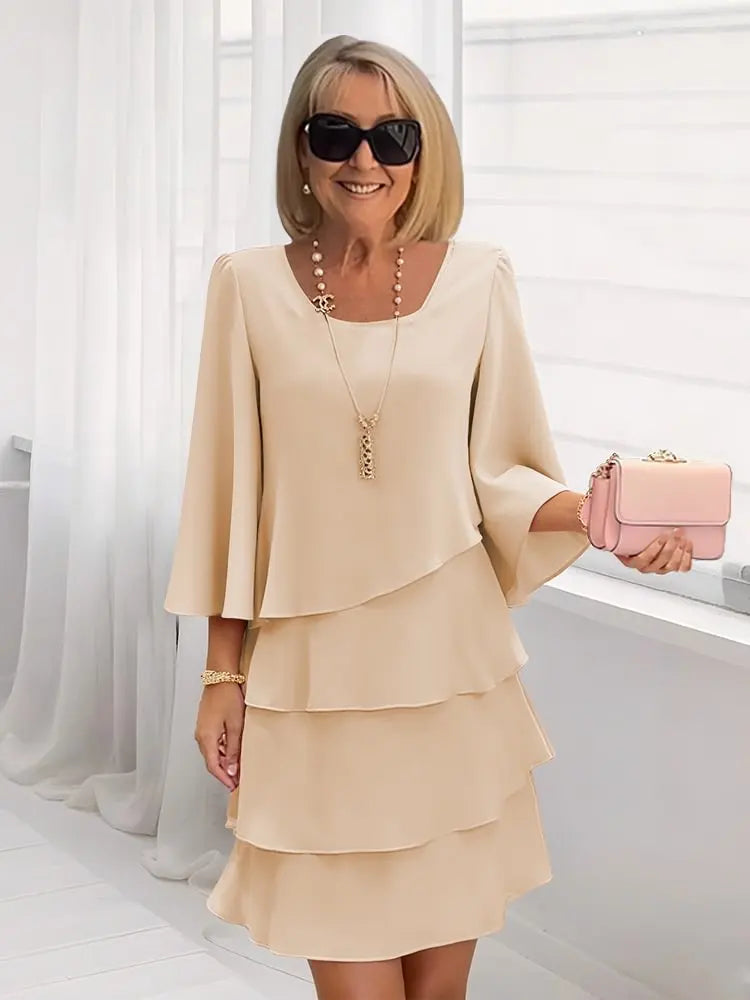 Catherine | Elegantna obleka s volančki