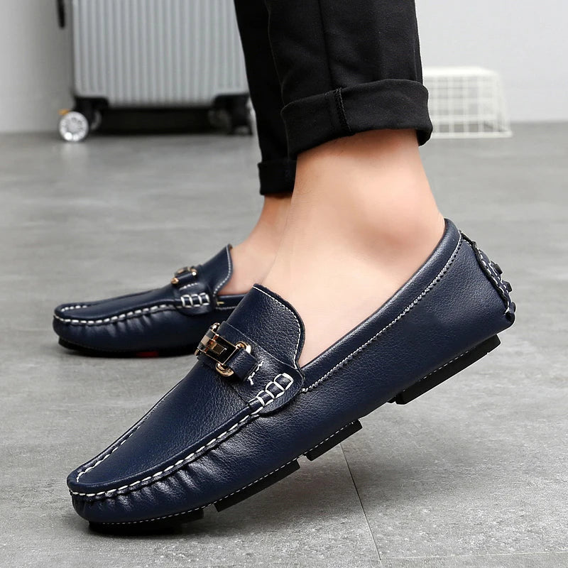Mocasines de Cuero Verdadero