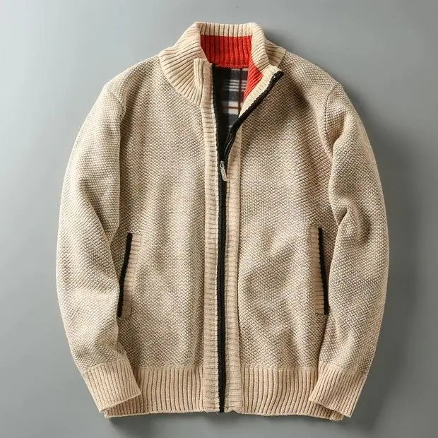 KARDIGAN Z ZIPOM HENLEY | REFINIRANA TOPLOTA S ČISTIM DOTIKOM