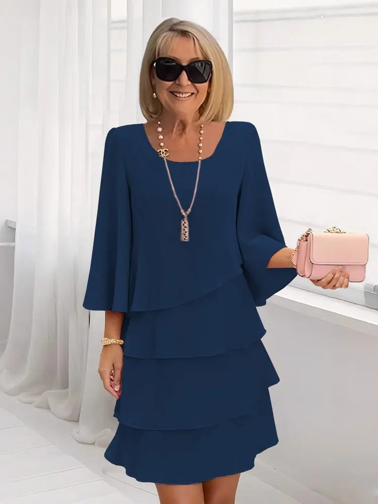 Catherine | Elegantna obleka s volančki