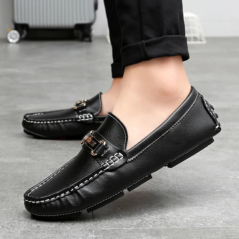 Mocasines de Cuero Verdadero