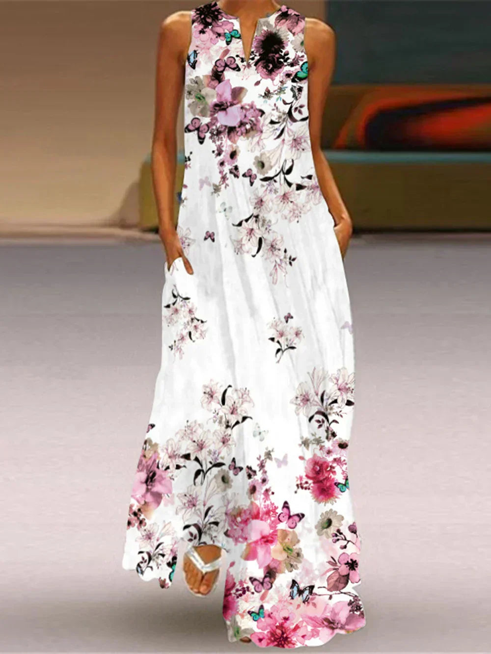 Aurelia™ - A-linijska obleka Butterfly Bloom