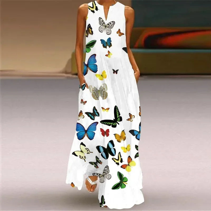 Aurelia™ - A-linijska obleka Butterfly Bloom