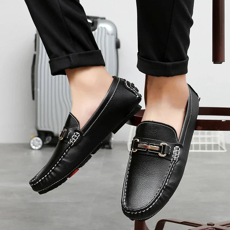 Mocasines de Cuero Verdadero