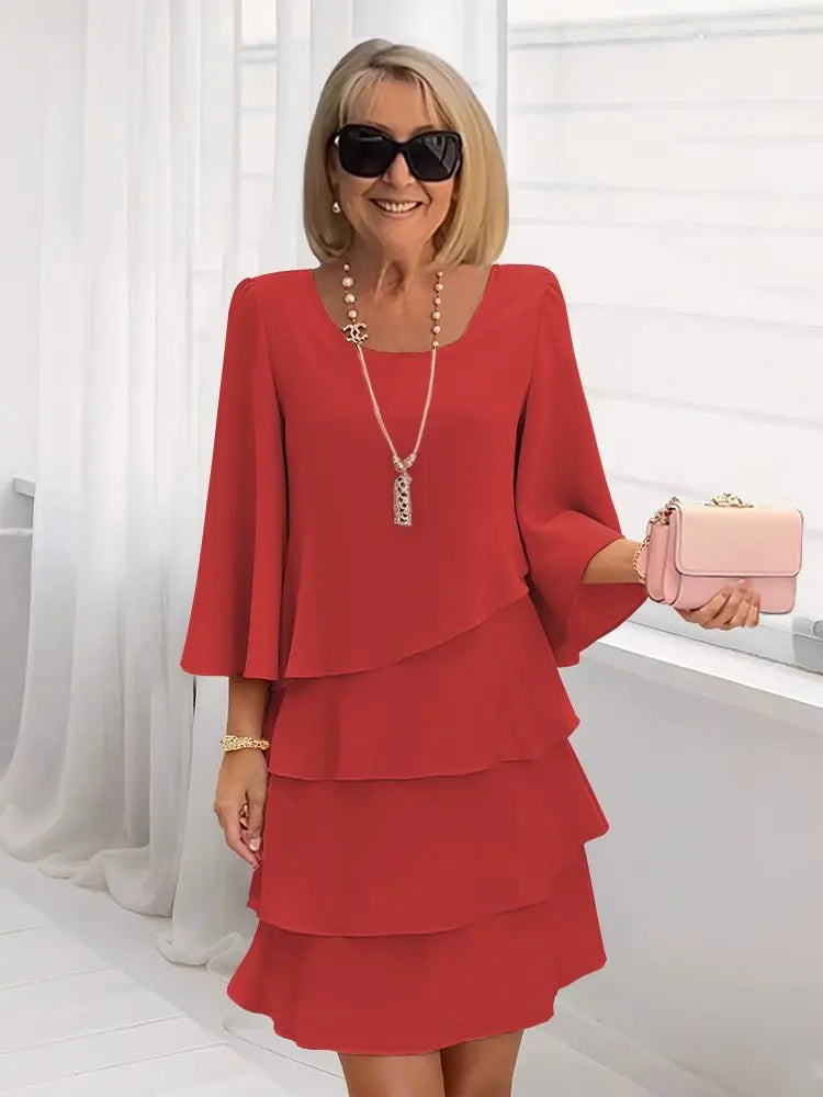 Catherine | Elegantna obleka z volančki