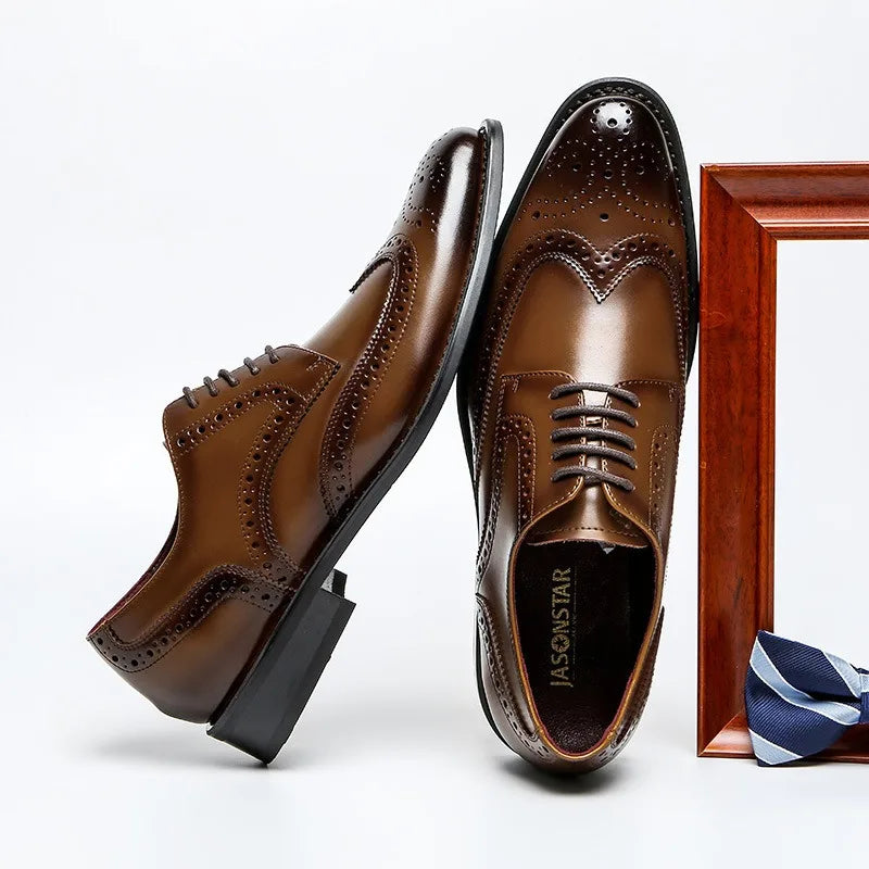 Zapatos Oxford de cuero de alta calidad
