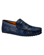 Mocasines de cuero con flores