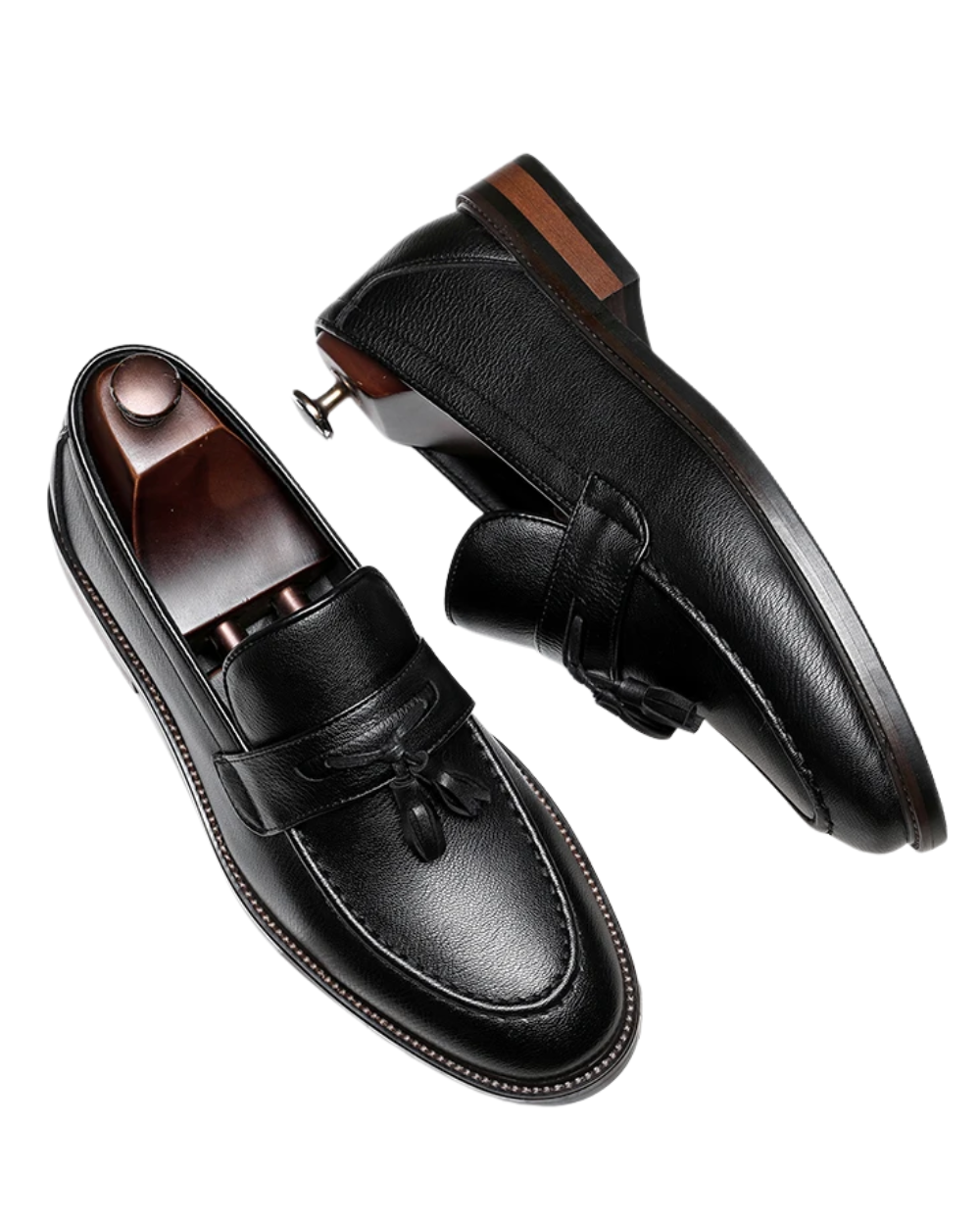 Elegantes mocasines de cuero