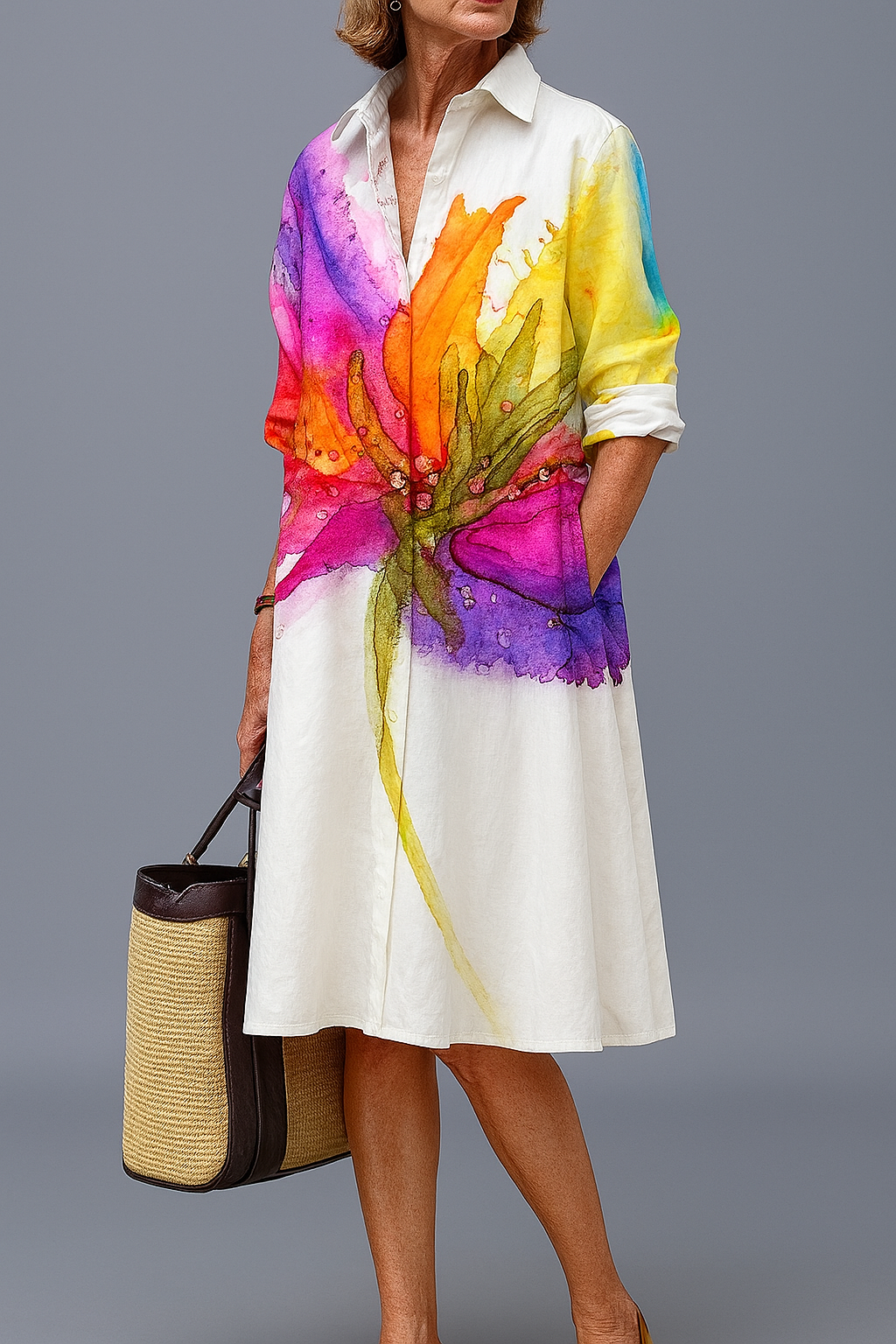 Lydia™ | Elegantna Midi Obleka