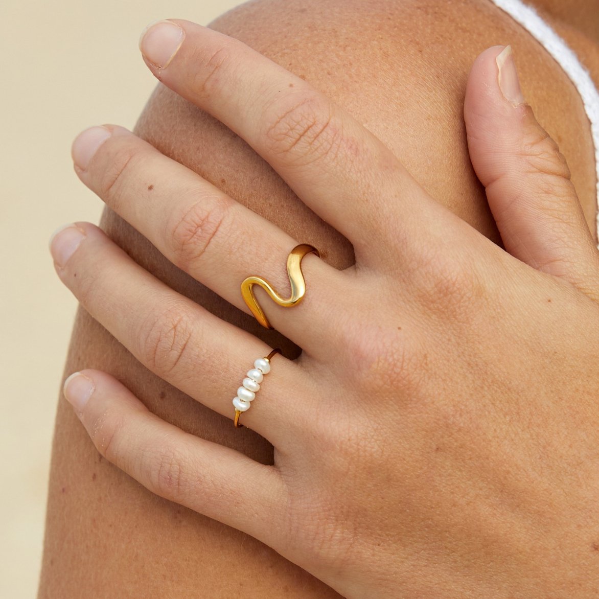 Klasični Prstan z Biserom Sladke Vode
