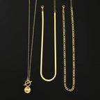 Collar de Capas de Moneda Texturizado Savira | Oro