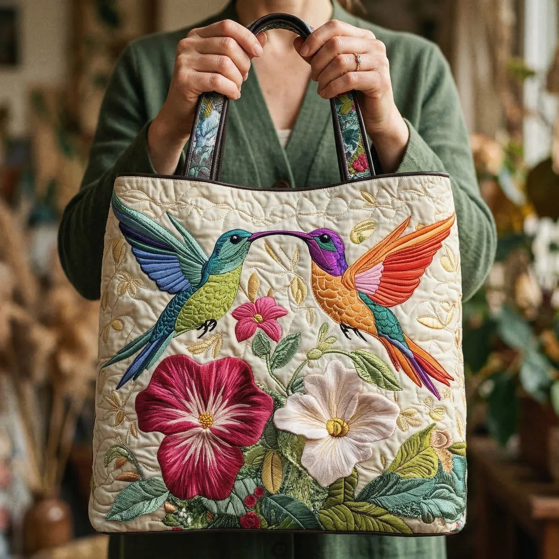 Torba Acolchado - Kolibri in Bele Cveke