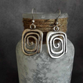 Pendientes Vintage de Espirales en Plata