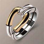 Anillo Nudado Vintage en Oro y Plata