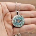 Ovratnik Mandala Vintage okrogel modri