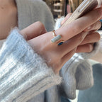 Anillo Vintage dorado con Ópalo Azul