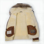 Aron™ | Chaqueta bomber con capucha de piel
