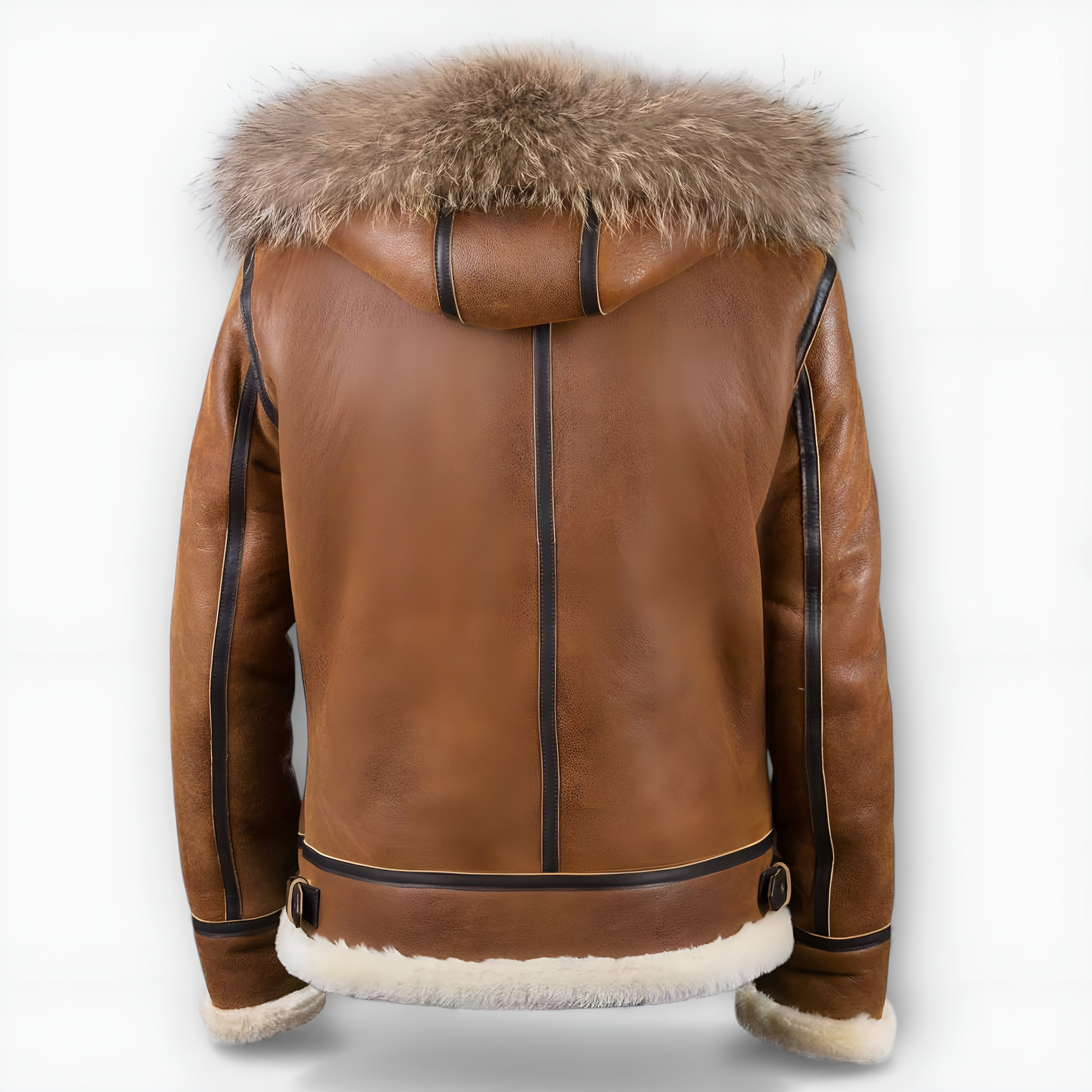 Aron™ | Bomber jakna s kapuco iz usnja
