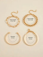Set de Pulseras Elan Mercer | Oro Blanco