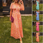 Amelia™ - Eleganten Maxi Rožnati Oblek