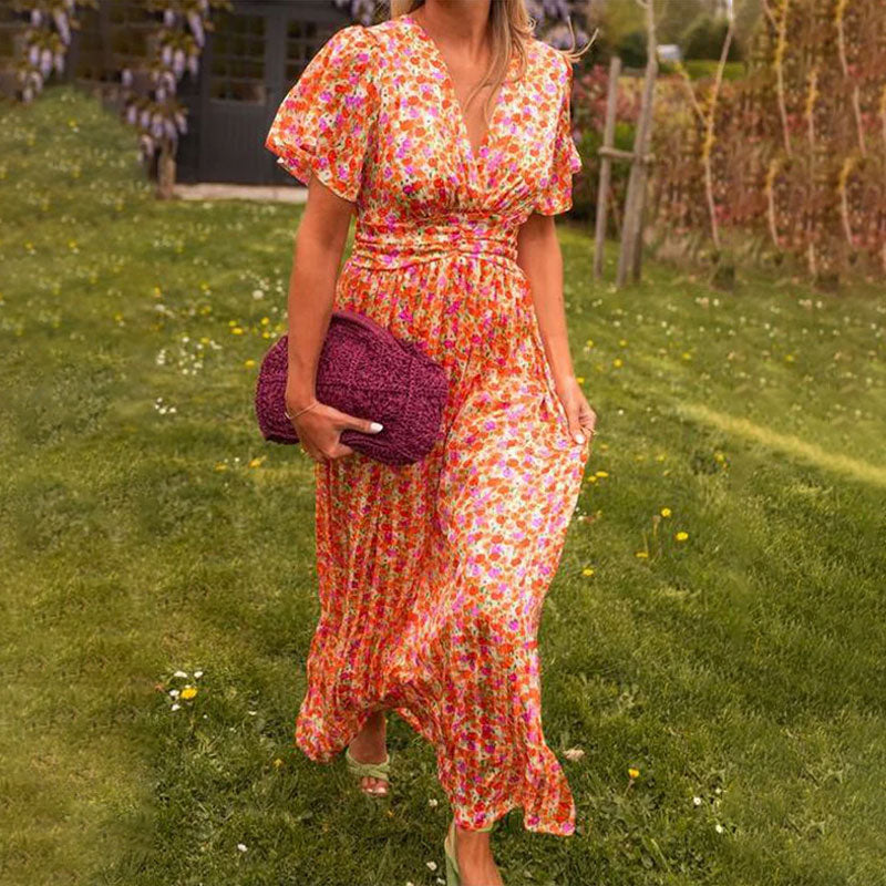Amelia™ - Eleganten Maxi Rožnati Oblek