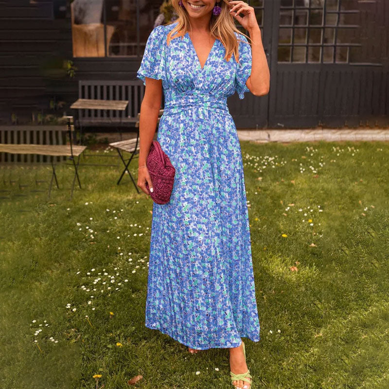Amelia™ - Eleganten Maxi Rožnati Oblek